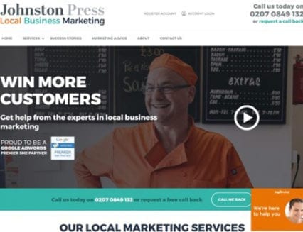 Johnston Press launches new local marketing services website