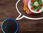 alexa with speech bubble and meal