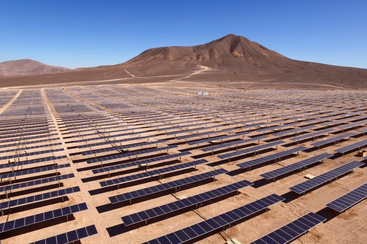 solar array in the desert