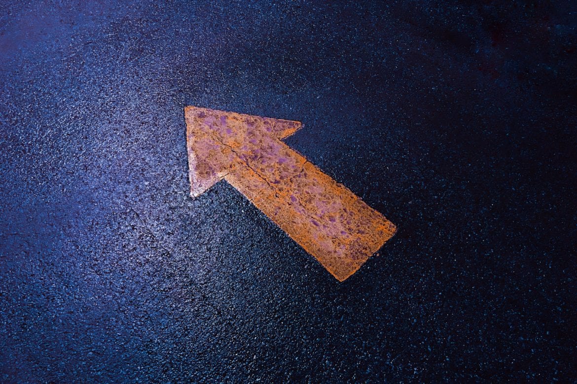 arrow on pavement